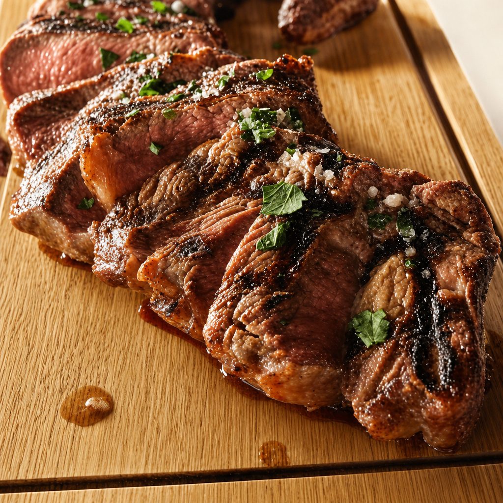 Black Angus New York Sirloin.